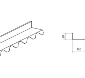 Remate Superior de Subida para TERMOCOOP ESP. 0,45mm Comprimento 2200mm Desenvolvimento 310mm M/L
