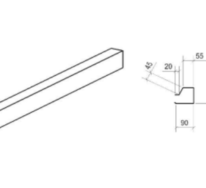 Remate Lateral para TERMOCOOP ESP. 0,45mm Comprimento 6000mm Desenvolvimento 310mm M/L