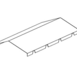 Cumeeira para 5 ONDAS/3 ONDAS ESP. 0,45mm Comprimento 3150mm Desenvolvimento 416mm M/L