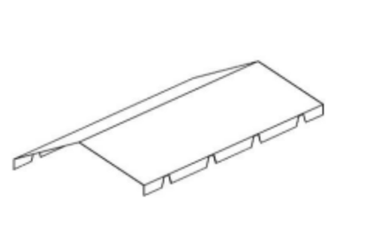 Cumeeira para 5 ONDAS/3 ONDAS ESP. 0,45mm Comprimento 3150mm Desenvolvimento 416mm M/L