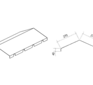 Cumeeira para 5 ONDAS/3 ONDAS ESP. 0,45mm Comprimento 3150mm Desenvolvimento 625mm M/L