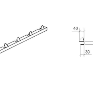 Remate de Topo para 5 ONDAS/3 ONDAS ESP. 0,45mm Comprimento 1000mm M/L