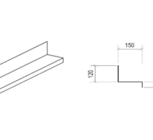 Remate Superior Subida S/Recorte ESP. 0,45mm Comprimento 6000mm Desenvolvimento 310mm M/L