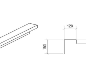 Remate Superior Descida S/Recorte ESP. 0,45mm Comprimento 6000mm Desenvolvimento 310mm M/L