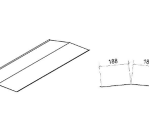 Cumeeira Interior ESP. 0,45mm Comprimento 6000mm Desenvolvimento 375mm M/L